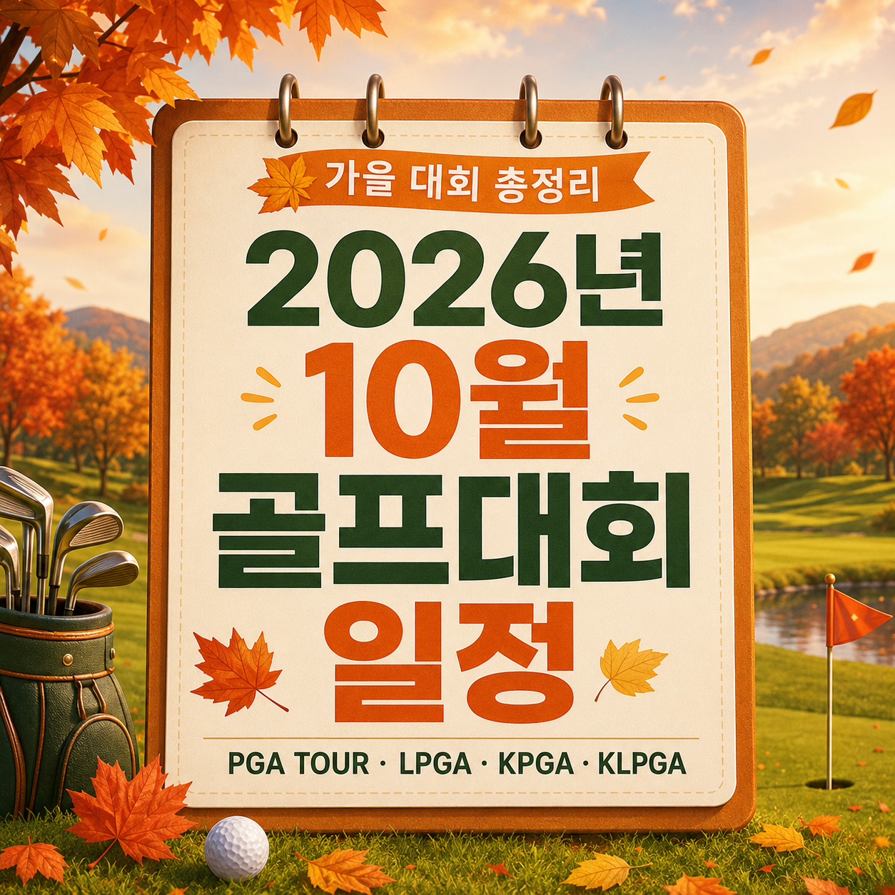 2026년 10월 골프대회 일정 대표 이미지